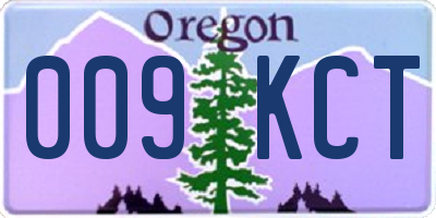 OR license plate 009KCT