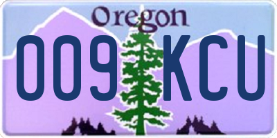 OR license plate 009KCU