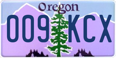 OR license plate 009KCX