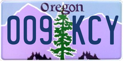 OR license plate 009KCY