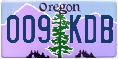 OR license plate 009KDB