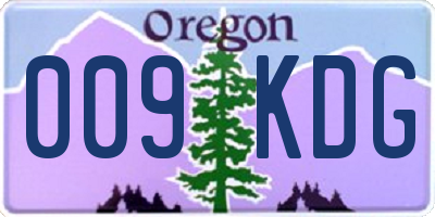 OR license plate 009KDG