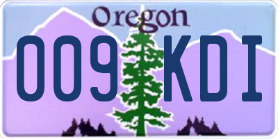 OR license plate 009KDI