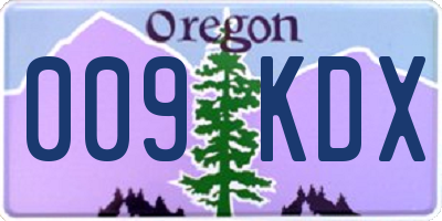 OR license plate 009KDX