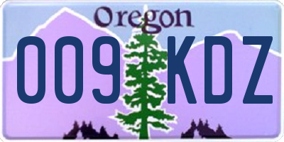 OR license plate 009KDZ