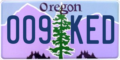 OR license plate 009KED