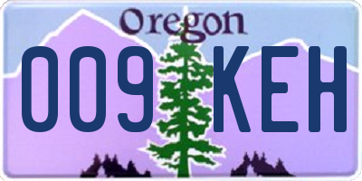 OR license plate 009KEH