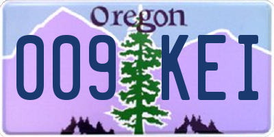 OR license plate 009KEI