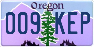 OR license plate 009KEP