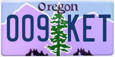 OR license plate 009KET
