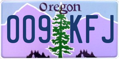 OR license plate 009KFJ