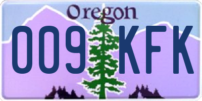 OR license plate 009KFK