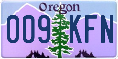 OR license plate 009KFN
