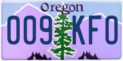 OR license plate 009KFO
