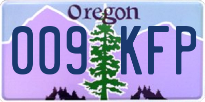 OR license plate 009KFP