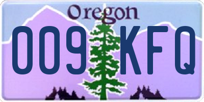 OR license plate 009KFQ