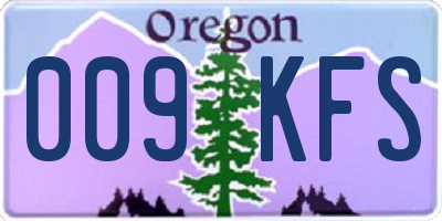 OR license plate 009KFS