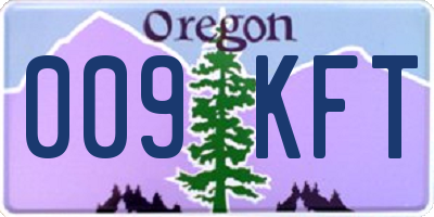 OR license plate 009KFT