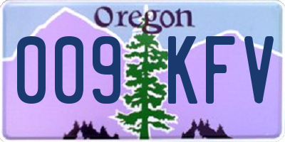 OR license plate 009KFV