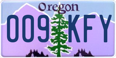 OR license plate 009KFY