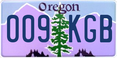 OR license plate 009KGB