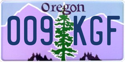 OR license plate 009KGF