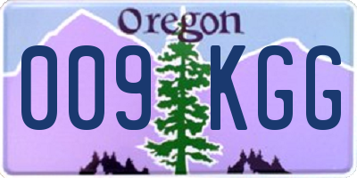 OR license plate 009KGG