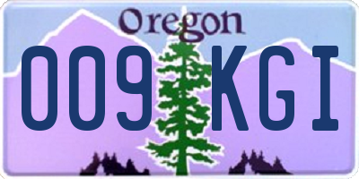 OR license plate 009KGI
