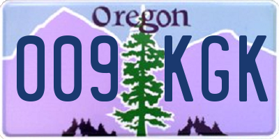 OR license plate 009KGK