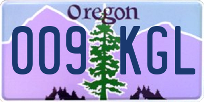 OR license plate 009KGL