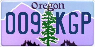 OR license plate 009KGP