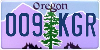 OR license plate 009KGR