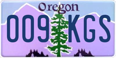 OR license plate 009KGS