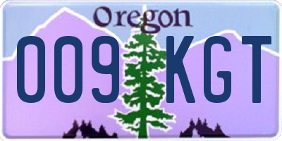 OR license plate 009KGT