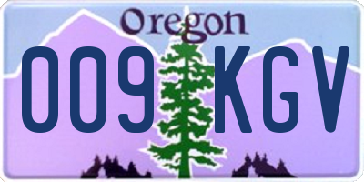 OR license plate 009KGV