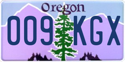 OR license plate 009KGX