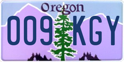OR license plate 009KGY