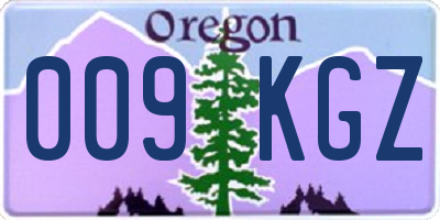 OR license plate 009KGZ