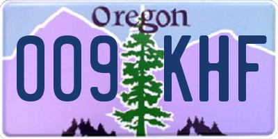 OR license plate 009KHF