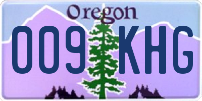 OR license plate 009KHG