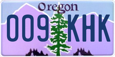OR license plate 009KHK