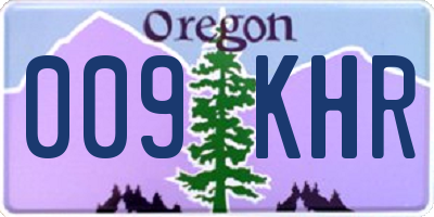 OR license plate 009KHR