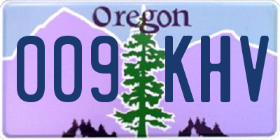 OR license plate 009KHV