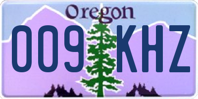 OR license plate 009KHZ
