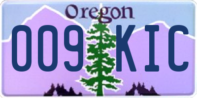 OR license plate 009KIC