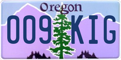 OR license plate 009KIG