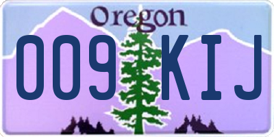 OR license plate 009KIJ