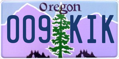 OR license plate 009KIK