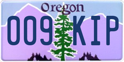 OR license plate 009KIP