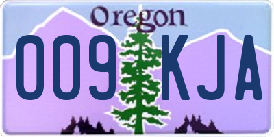 OR license plate 009KJA